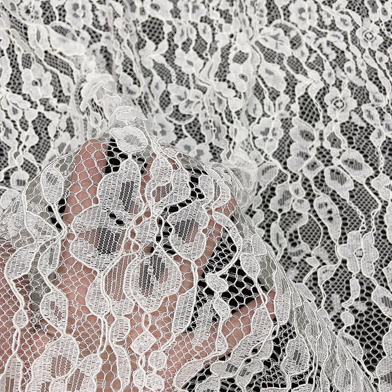 Lace Trim Dress Eyelash Nylon Lace Fabric for Women's Wear Wholesale S 14